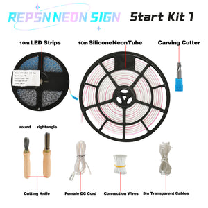 Repsn Sign Start kit 1 of second generation split neon flex sign for separate neon signs makers CNC router is necessart