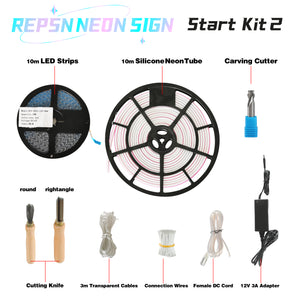 Repsn Sign Start kit 2 of second generation split neon flex sign for separate neon signs makers CNC router is necessart