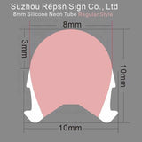 Second generation separate LED neon sign pink silicone neon tubes 8mm Economy Style