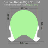 Second generation separate LED neon sign green silicone neon tubes 8mm Economy Style