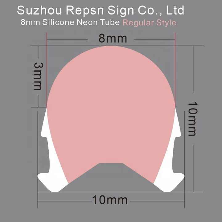 Second generation separate LED neon sign pink silicone neon tubes 8mm Regular Style