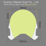 Second generation separate LED neon sign lemon yellow silicone neon tubes  8mm Economy Style