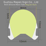 Second generation separate LED neon sign lemon yellow silicone neon tubes  8mm Regular Style