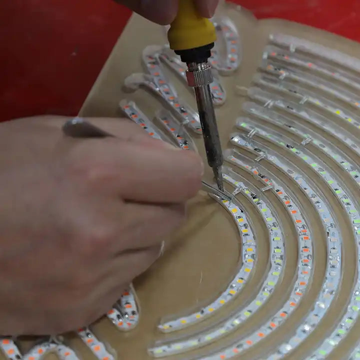 Tin wires for soldering neon flex sign LED strips