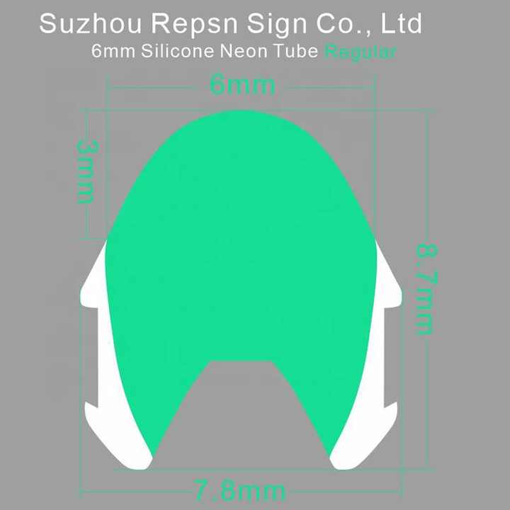 Second generation separate LED neon sign dark green silicone neon tubes 6mm Economy Style