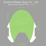 Second generation separate LED neon sign green silicone neon tubes 6mm Regular Style