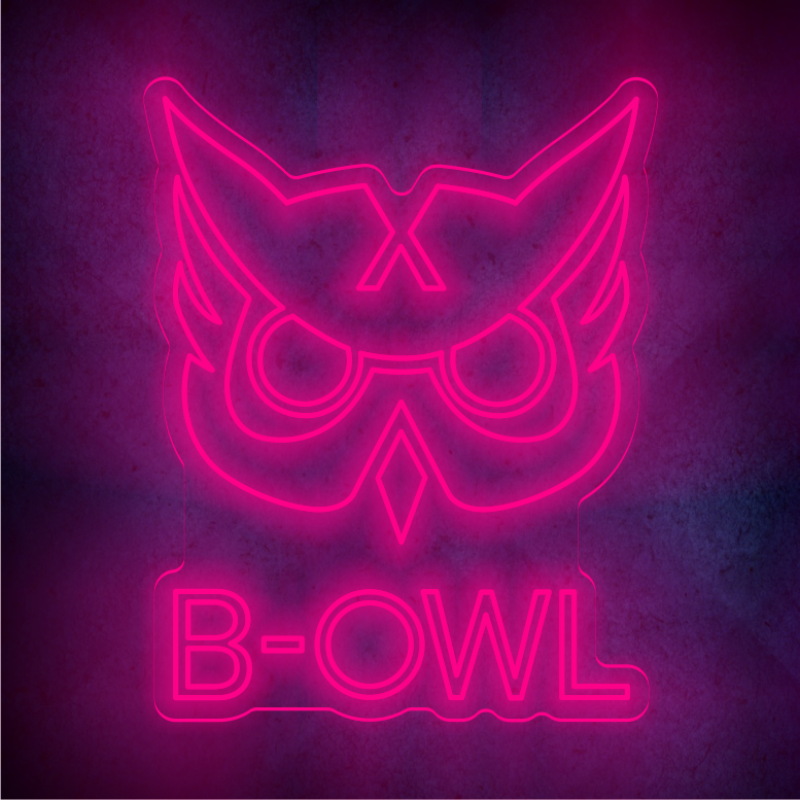 Custom  B-OWL  lighting flex neon sign  B-OWL  LED Sign