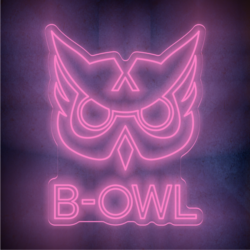 Custom  B-OWL  lighting flex neon sign  B-OWL  LED Sign