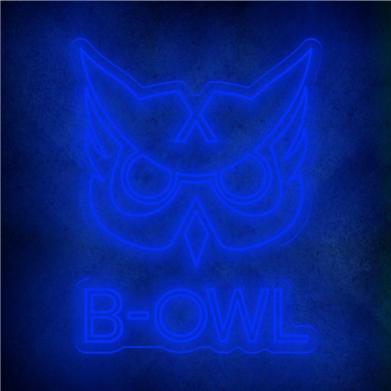 Custom  B-OWL  lighting flex neon sign  B-OWL  LED Sign