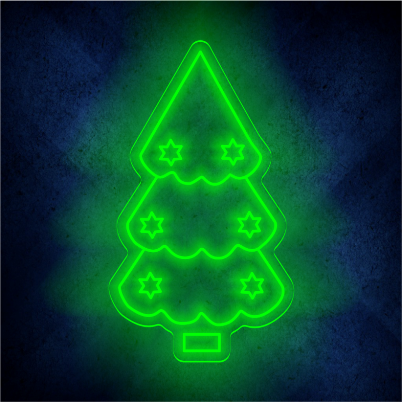 Custom Christmas tree LED lighting flex neon sign Christmas tree LED Sign