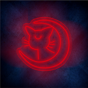 Custom MOON Cat LED lighting flex neon sign MOON Cat LED Sign