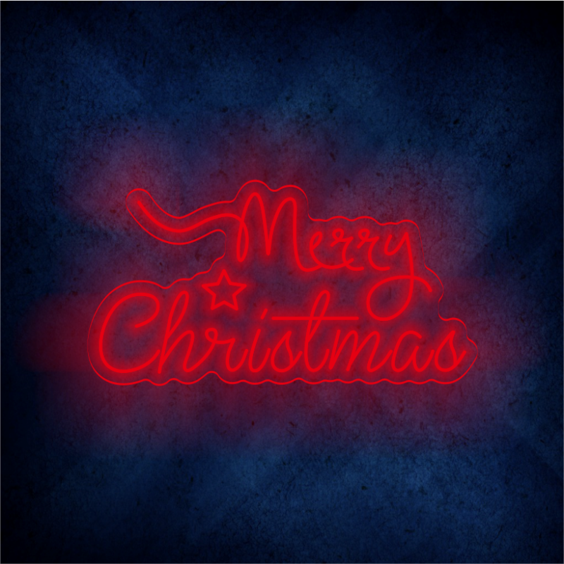 Custom Merry Chirstmas LED lighting flex neon sign Merry Chirstmas LED Sign