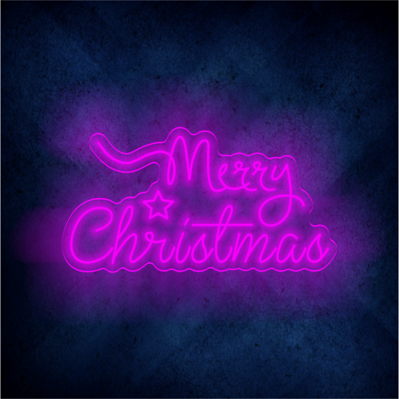 Custom Merry Chirstmas LED lighting flex neon sign Merry Chirstmas LED Sign