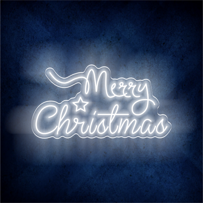 Custom Merry Chirstmas LED lighting flex neon sign Merry Chirstmas LED Sign