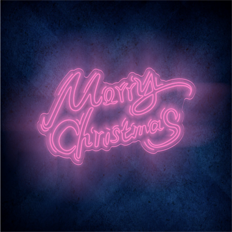 Custom Merry Chirstmas LED lighting flex neon sign Merry Chirstmas LED Sign