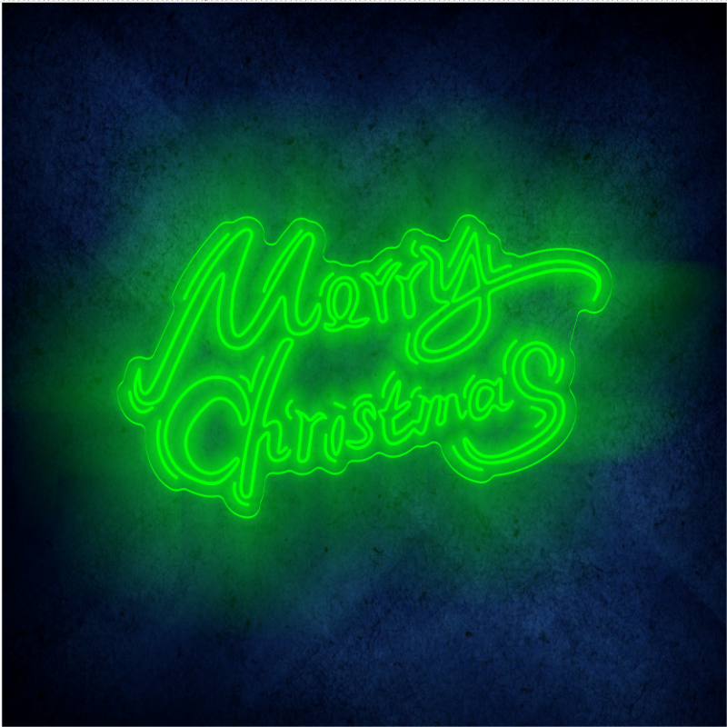 Custom Merry Chirstmas LED lighting flex neon sign Merry Chirstmas LED Sign