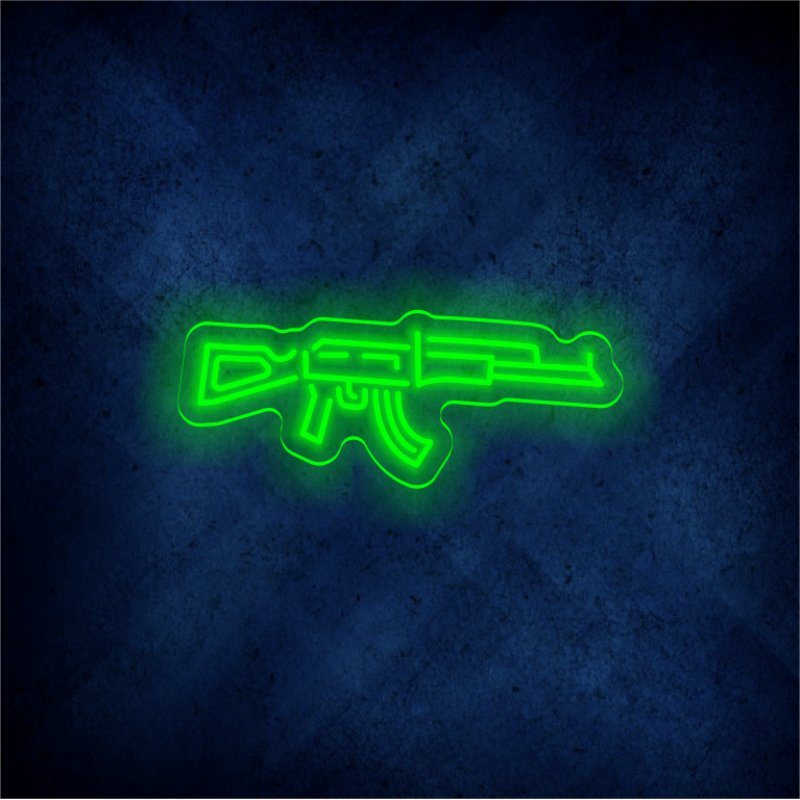 Custom Gun LED lighting flex neon sign Gun LED Sign