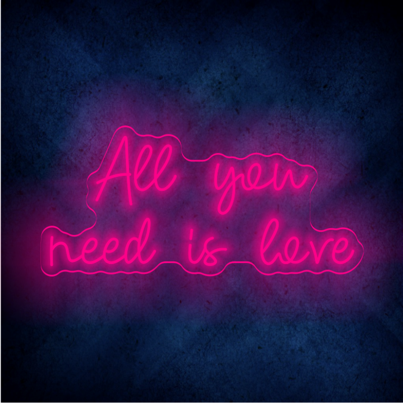 All you need neon sign