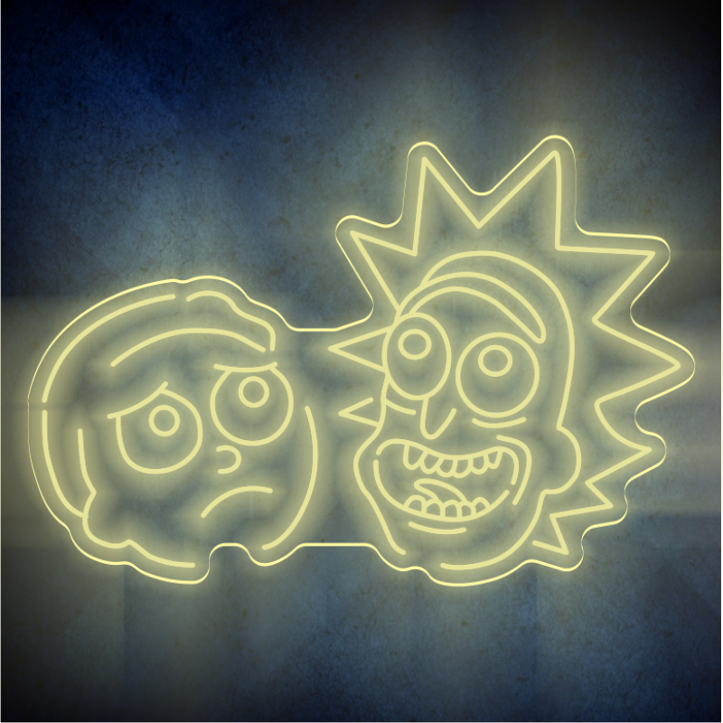 Custom Rick and Morty lighting flex neon sign Rick and Morty LED Sign