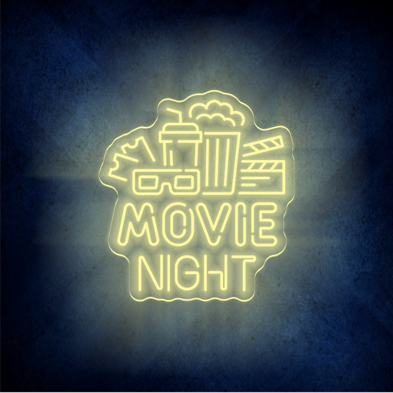 Custom MOVIE NIGHT LED lighting flex neon sign