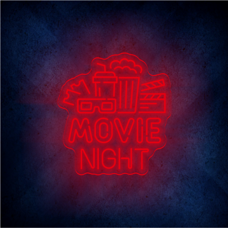 Custom MOVIE NIGHT LED lighting flex neon sign