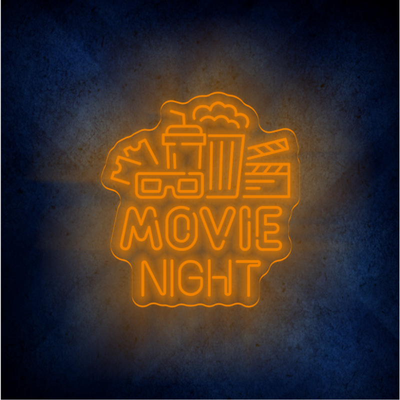 Custom MOVIE NIGHT LED lighting flex neon sign