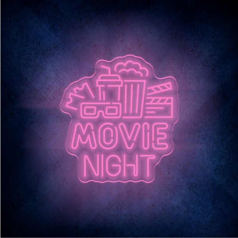 Custom MOVIE NIGHT LED lighting flex neon sign