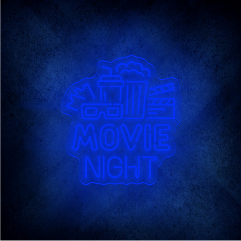 Custom MOVIE NIGHT LED lighting flex neon sign