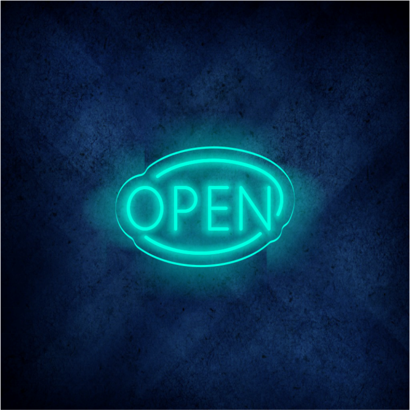 Drop shipping sign manufacturer business open sign for wall decor art custom storefront LED open neon sign light