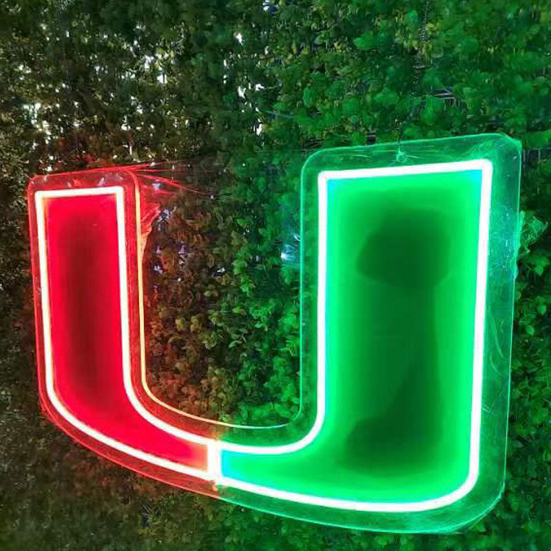 Custom U lighting flex neon sign U LED Sign