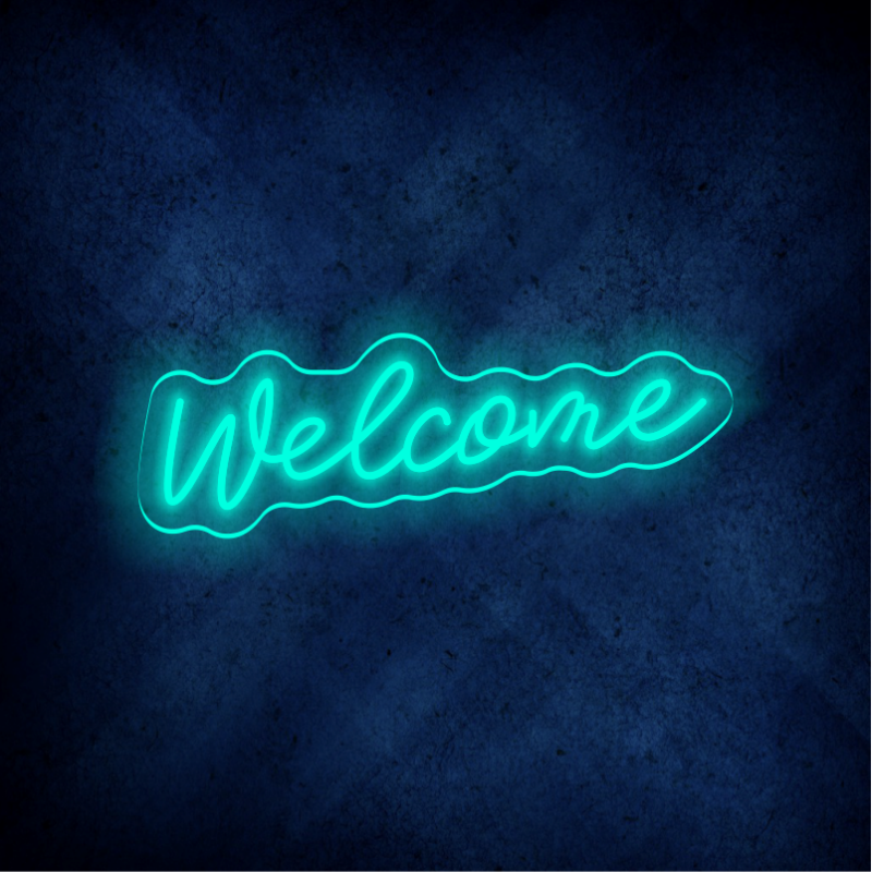 Custom Welcome  LED lighting flex neon sign Welcome  LED Sign