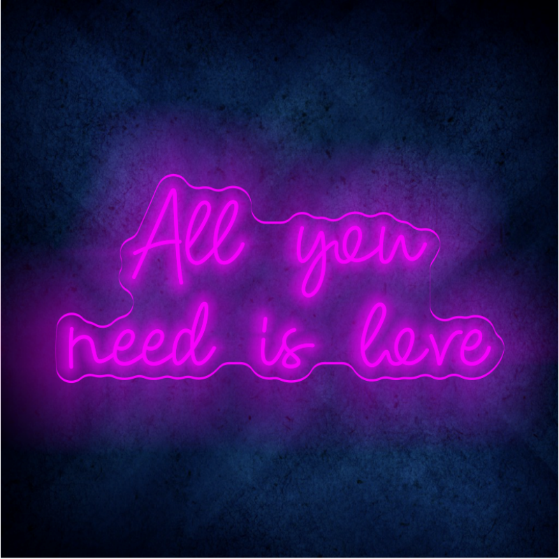 All you need neon sign