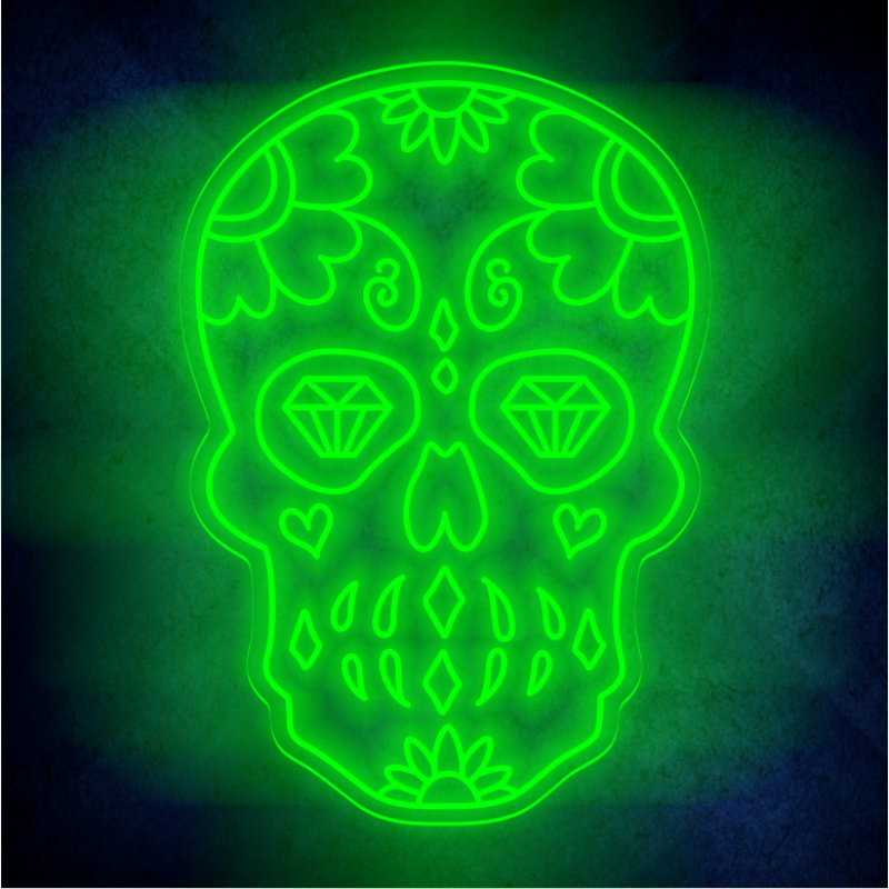 Custom Skull  lighting flex neon sign Skull  LED Sign