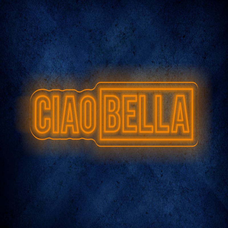 Custom CIAO BELLA LED lighting flex neon sign CIAO BELLA LED Sign