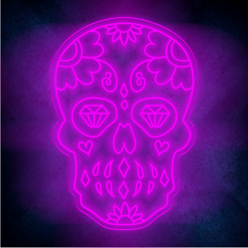 Custom Skull  lighting flex neon sign Skull  LED Sign