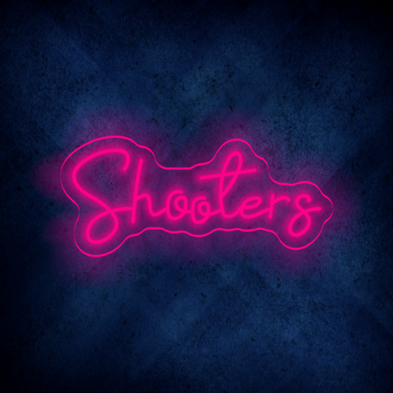 Custom  Shooters LED lighting flex neon sign Shooters LED Sign