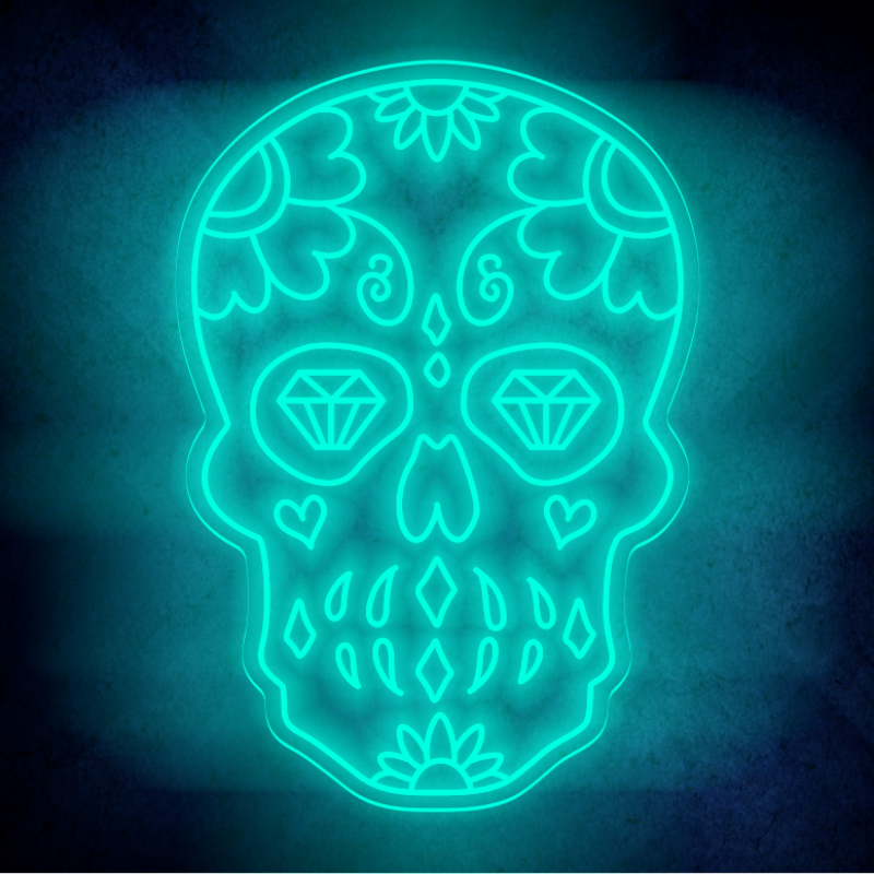 Custom Skull  lighting flex neon sign Skull  LED Sign