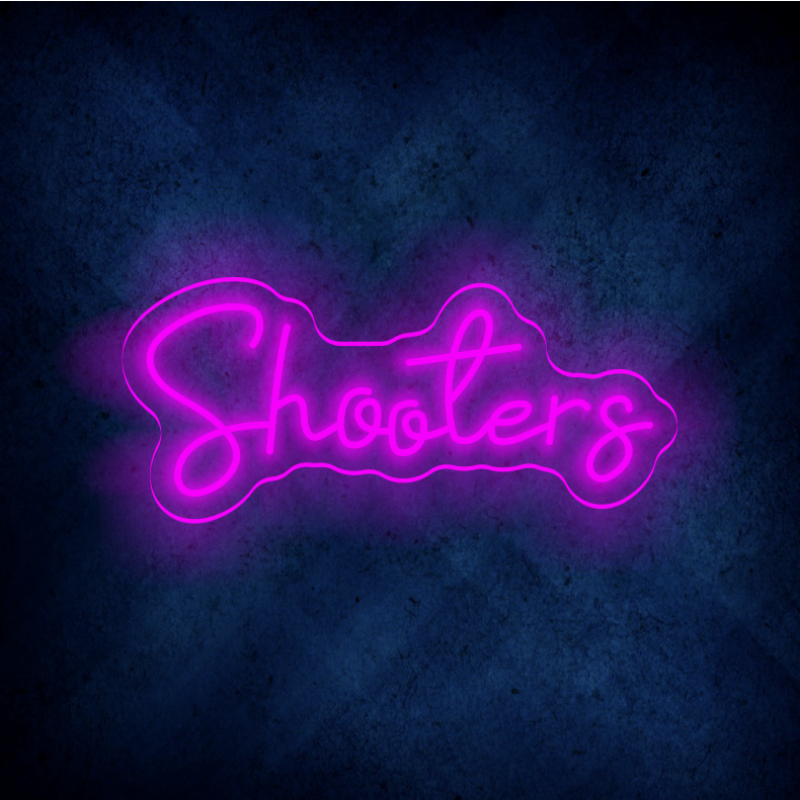 Custom  Shooters LED lighting flex neon sign Shooters LED Sign