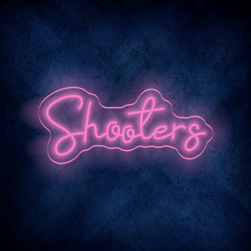 Custom  Shooters LED lighting flex neon sign Shooters LED Sign