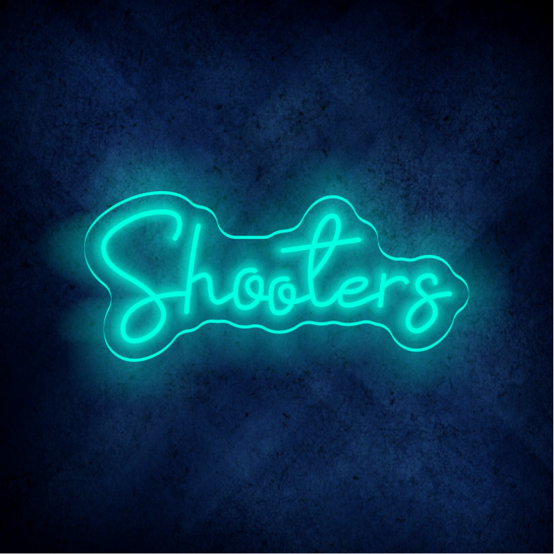 Custom  Shooters LED lighting flex neon sign Shooters LED Sign