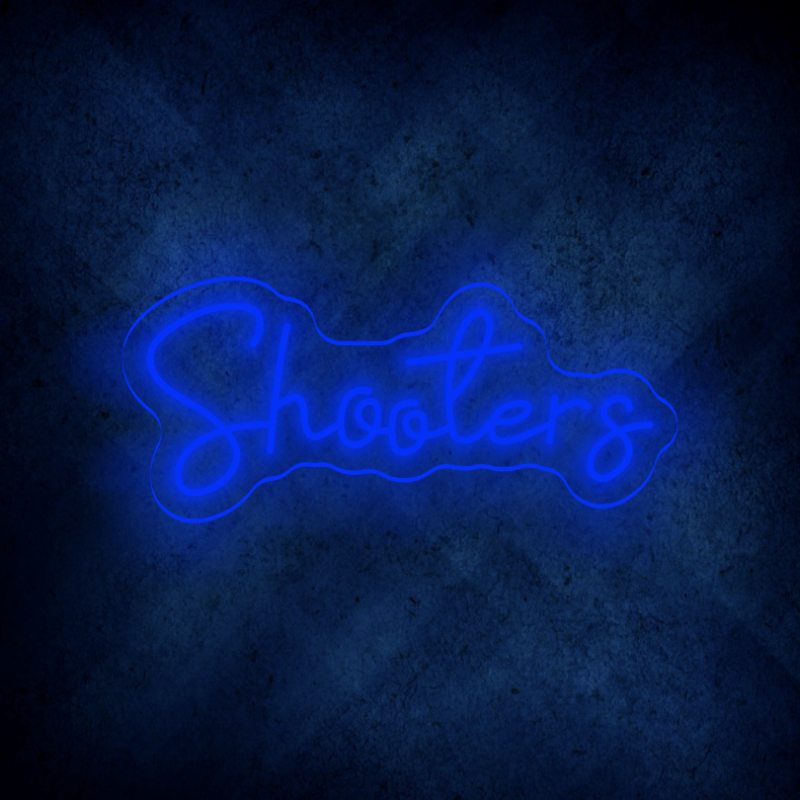 Custom  Shooters LED lighting flex neon sign Shooters LED Sign