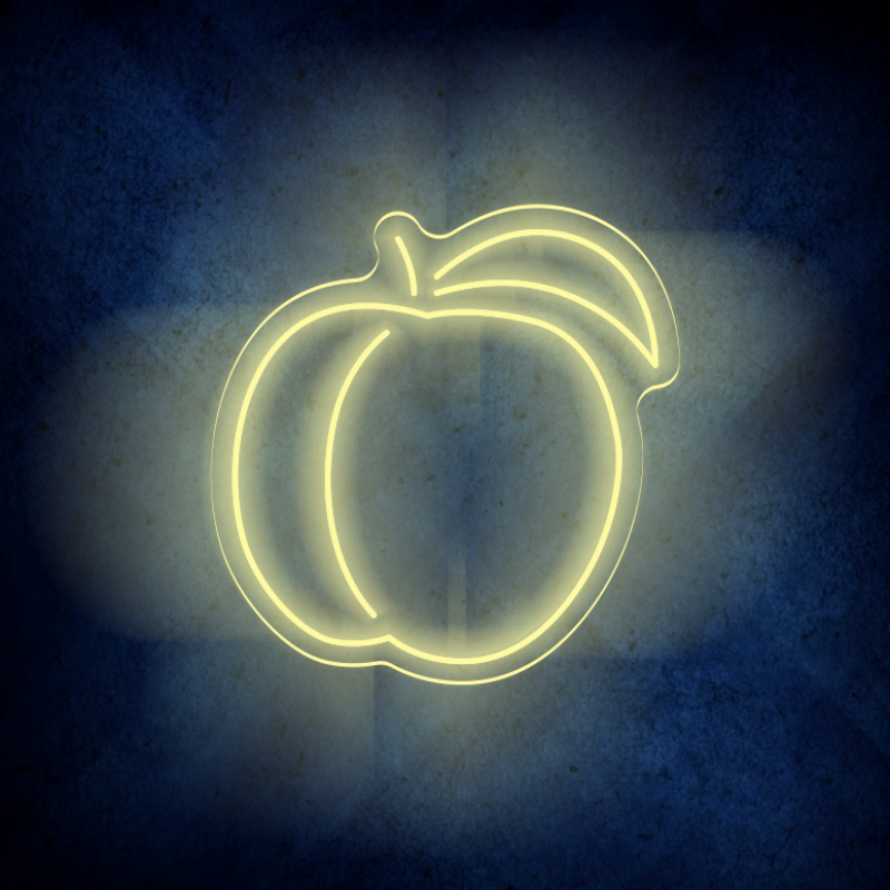 Peach LED neon sign