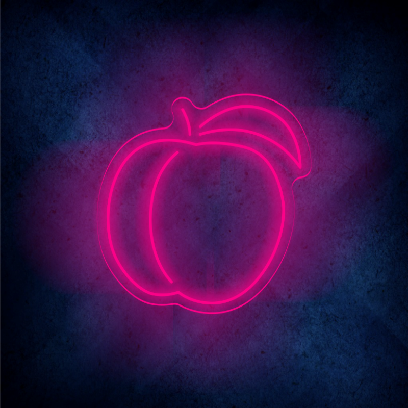 Peach LED neon sign