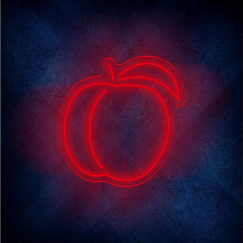 Peach LED neon sign