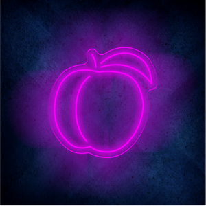 Peach LED neon sign