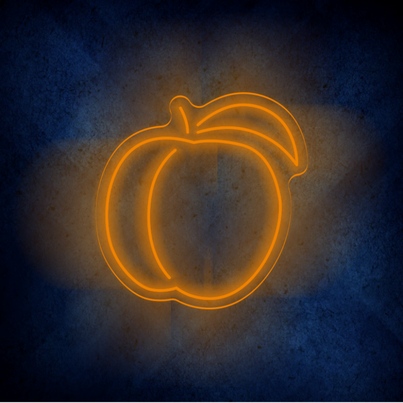 Peach LED neon sign