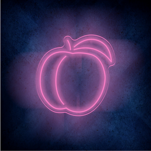 Peach LED neon sign