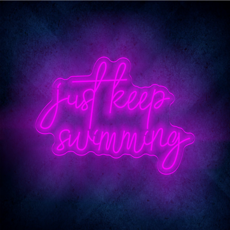 JUST KEEP SWIMMING LED Neon sign