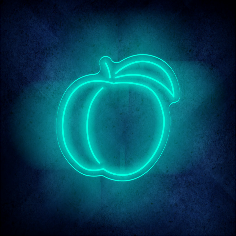 Peach LED neon sign