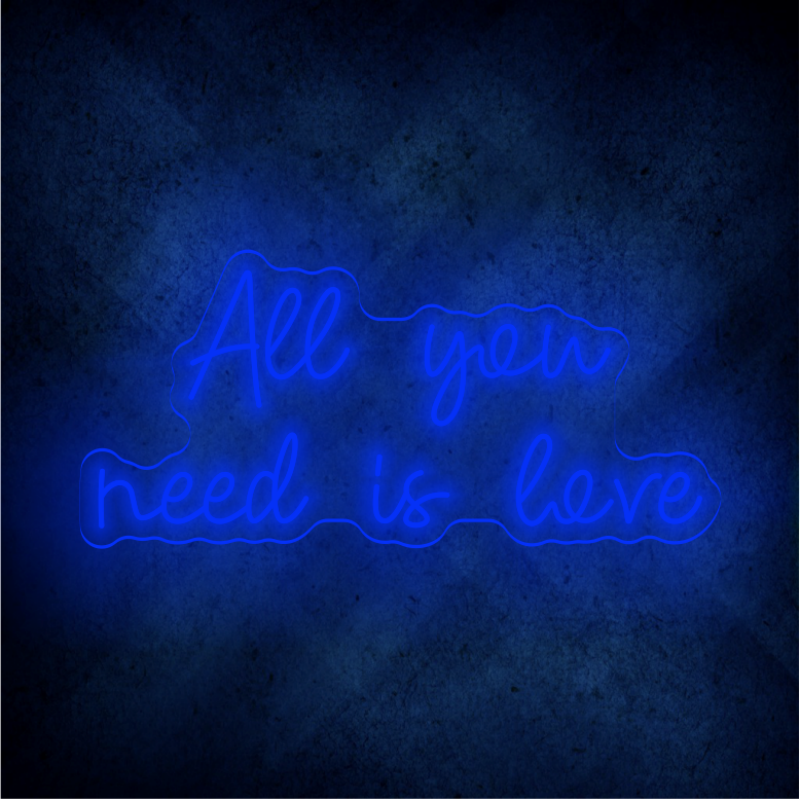 All you need neon sign